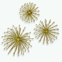  04337 - Uttermost Aga Gold Metal Wall Decor, S/3